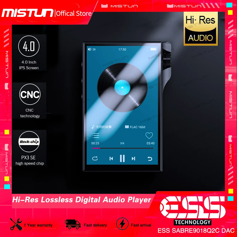 Hi-Res музыкальный плеер ESS SABRE9018Q2C DAC декодирование MQA DAP FLAC APE Andriod5.1 DSD HiFi без потерь MP3