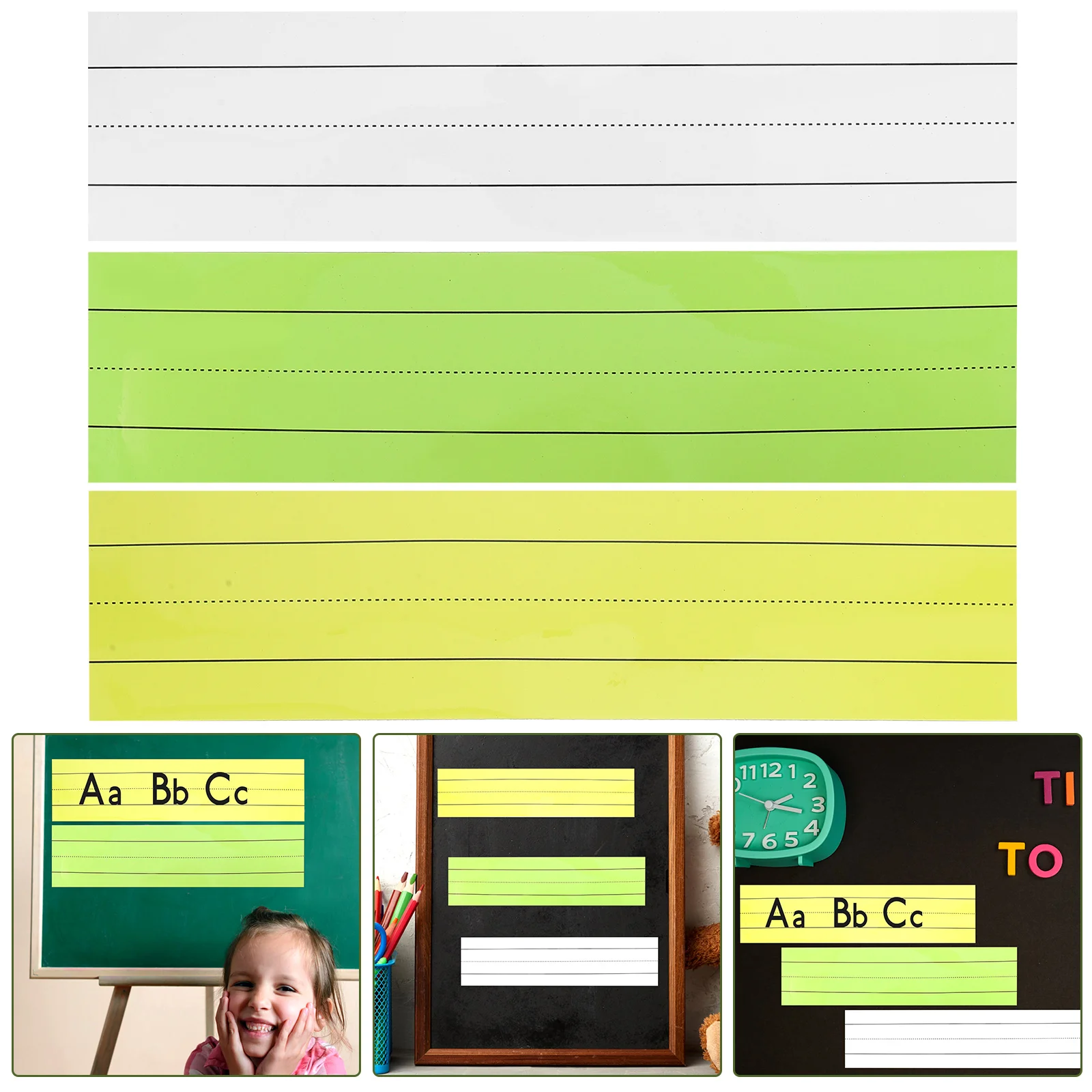 

Magnetic Notepads Refrigerator Dry Erase Sentence Strips Lined Whiteboard Weekly