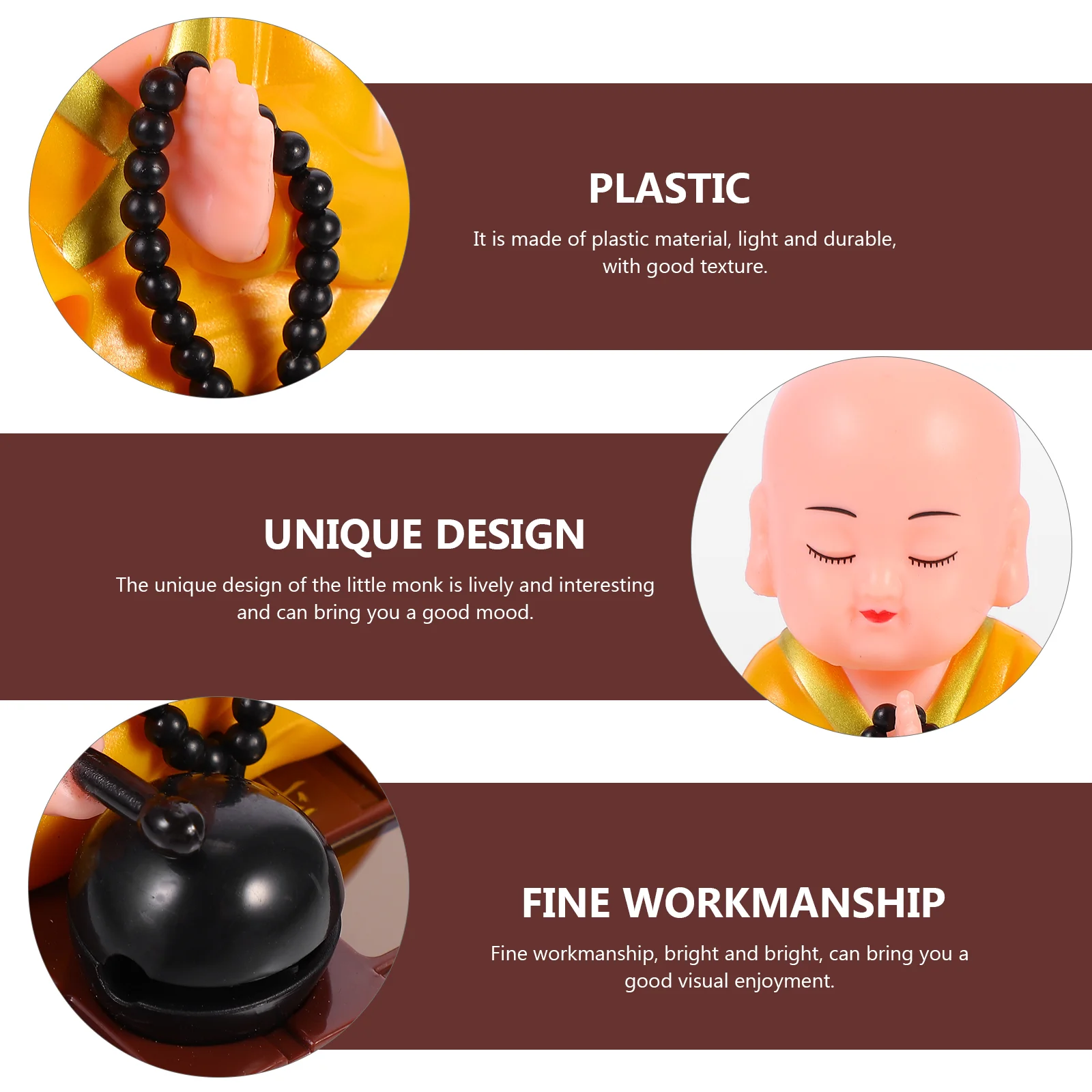 Украшения для вечеринки украшение монаха автомобиль маленькие статуи дзен