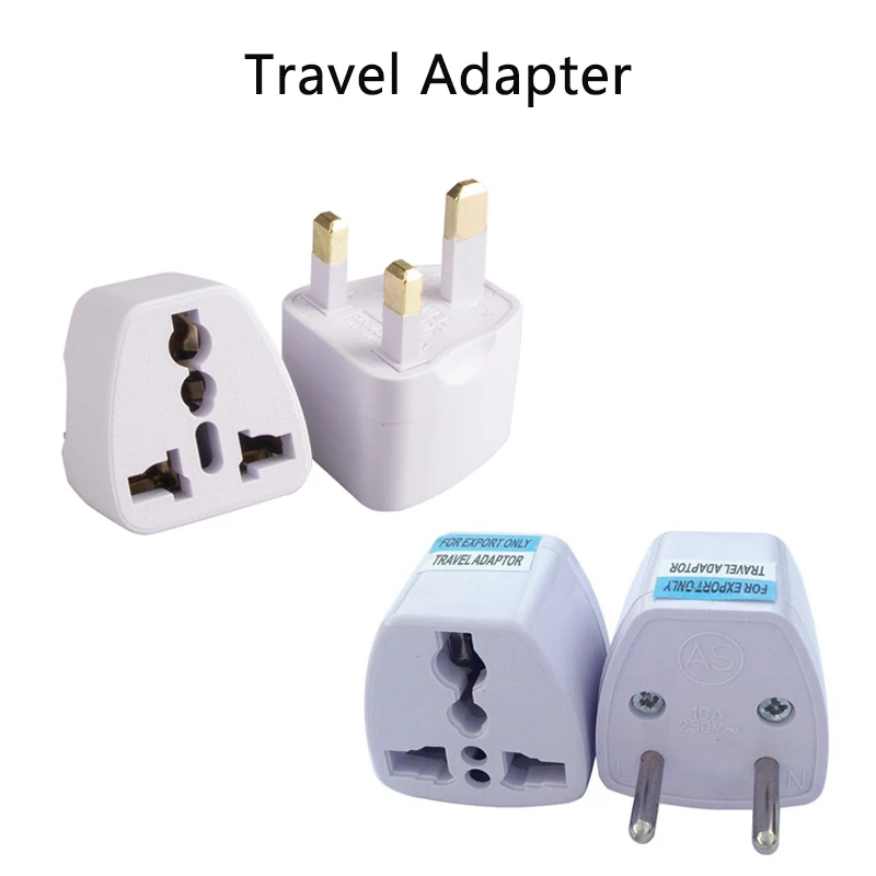 

Universal EU Plug Converter 2 Round Pin Socket EU UK Plug Adapter Wall Socket AC 10A 250V AU US UK CN to EU Travel Adapter