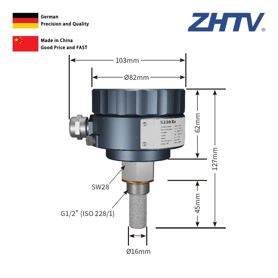 SUTO S230 S231 Передатчики точки росы для применений IECEX и GB EX Approval Двойная сенсорная