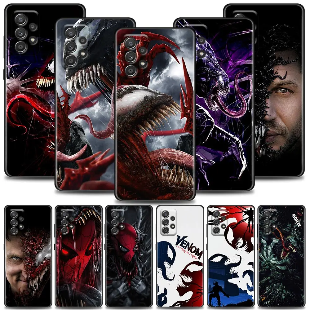 

Marvel Venom Phone Case for Samsung A31 A32 A41 A42 A51 4G 5G A01 A02 A03s A11 A12 A13 A21s A22 Soft Case Cover Fundas Coques