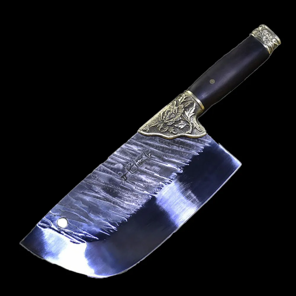Китайские ножи шеф-повара большой нож для нарезки Ручная ковка 7Cr1 7 стальной