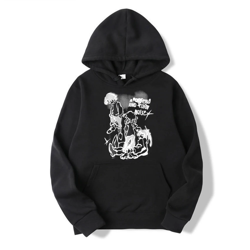 

New Harajuku Hoodie Streetwear Hip Hop Cartoon Boy Graphic Print Hooded Sweatshirt Y2K Men 2023 Fashion Loose Pullover Hoodies