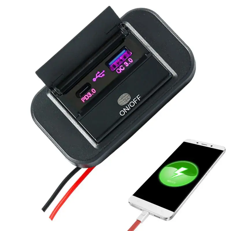 

Car Charger Fast Charge Fast Charging Phone Charger Dustproof Car Phone Charger PD & QC3.0 Dual-Port USB C Cigarettes Lighter