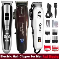 kemei electric hair clipper for men shaver nose and ear trimmer beard mower razor clipper hair cutting machine shaving machine 5
