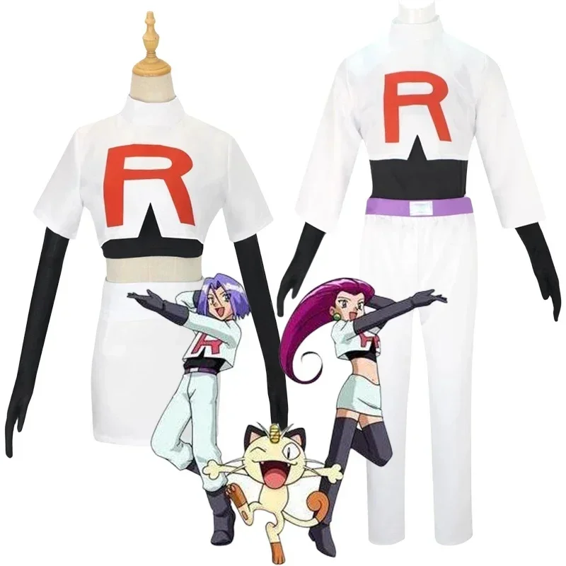 Аниме Rocket Team James Kojiro Jessie Musashi Косплей Униформа Полный комплект Хэллоуин Comic Con