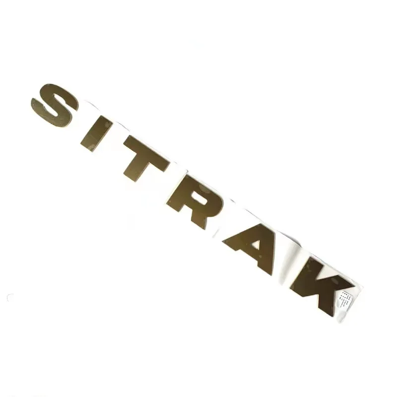 

Логотип автомобиля для SIONTRUK SITRAK C7H G7 логотип передней панели кабины золотой треугольник SITRAK буква лошадиных сил грузовик наклейка