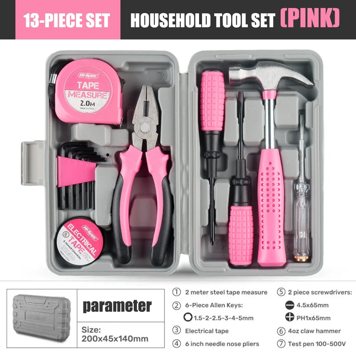 

Набор Инструментов Для Ремонта Дома Pink Home Repair Tool Set - 13/24/54 Предмета