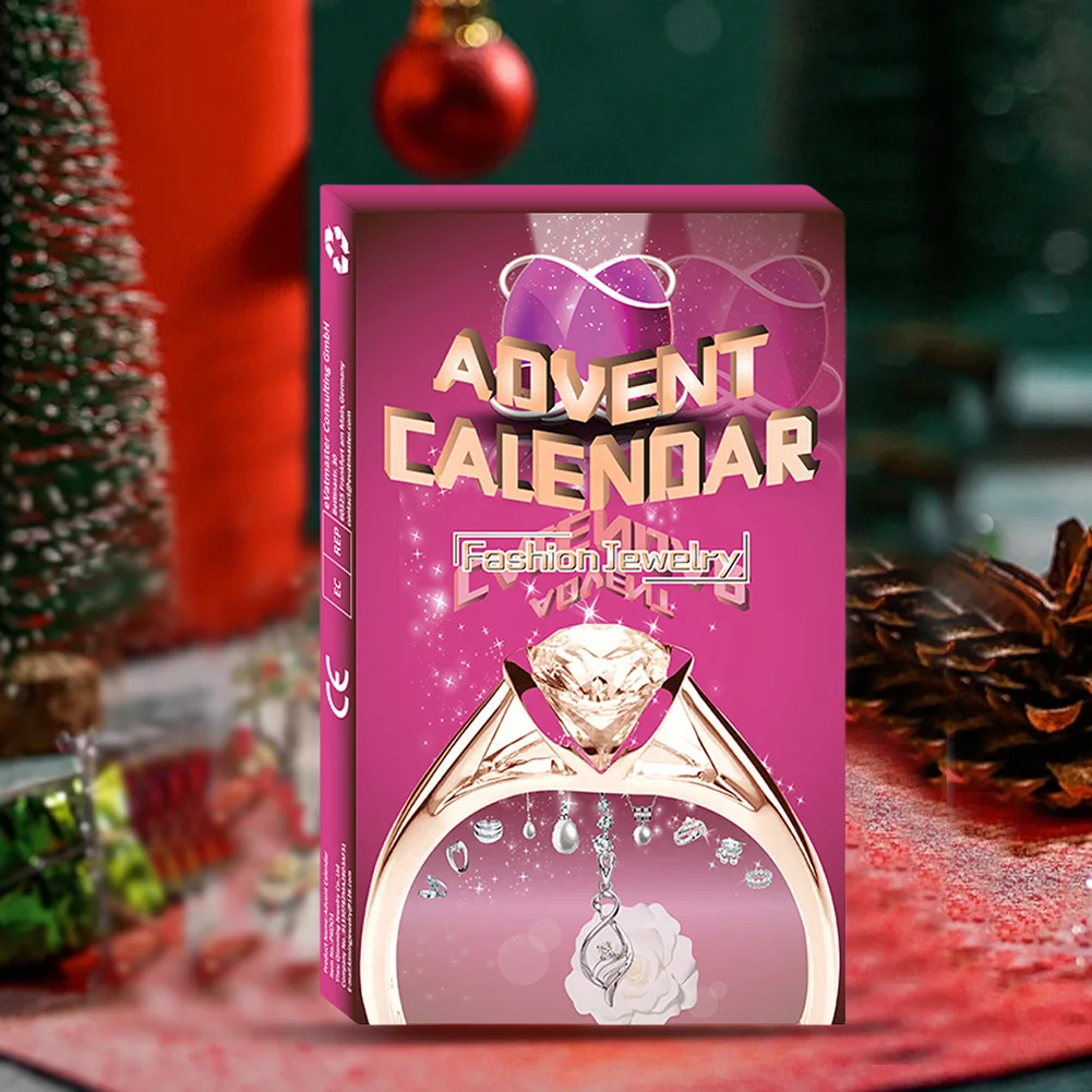 Ювелирные изделия Адвент-календарь 2024 Рождественский адвент-календарь ожерелье