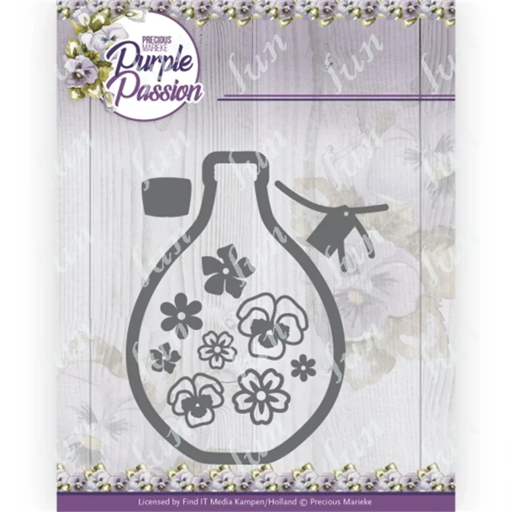 

Vase with Pansies Metal Cutting Dies Scrapbooking Diy Album Make Paper Card Embossing Craft Supplies Decoration Cut Die 2022 New