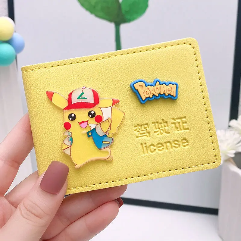 

Pikachu cartoon driver's license leather case girl cute boy driver's license two-in-one protective cover couple models