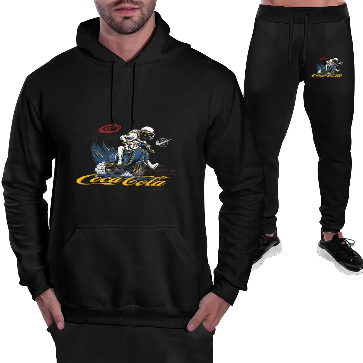 

nasaing astronaut loose hoodie sweatshirt plus fleece male trendy pullover shirt tide space x man hoodies harajuku 3XL