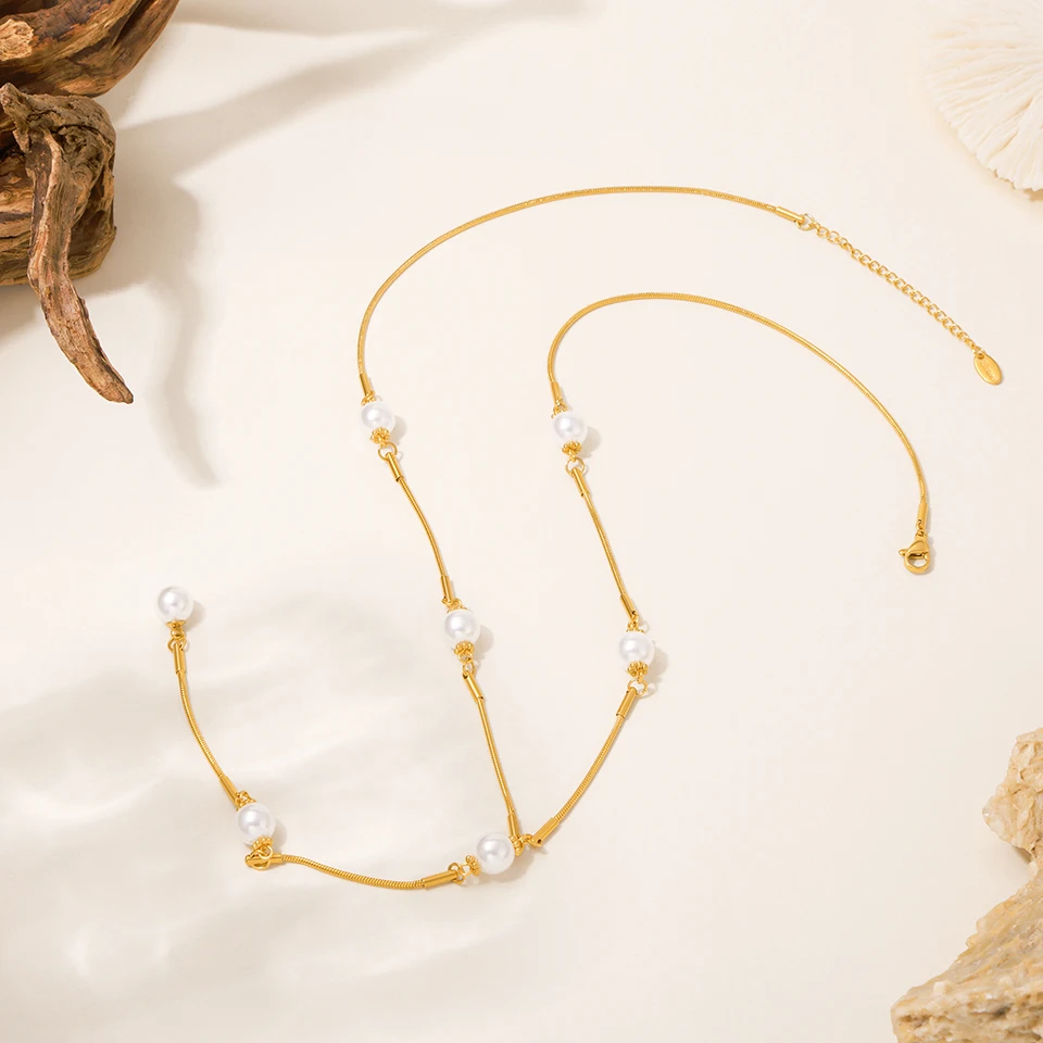 Ожерелья матраса из нержавеющей стали для женщин позолоченные 18 карат с