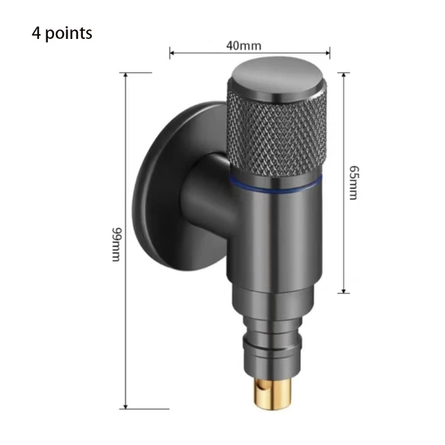Смеситель для стиральной машины, угловой кран, насадка на швабру, хромированный матовый, черный, золотой, холодная вода, из твердой латуни, для сада