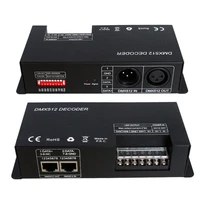 4 channel dmx 512 standard digital control signals for rgb led strip module screen amplifier dc12v 24v decoder box