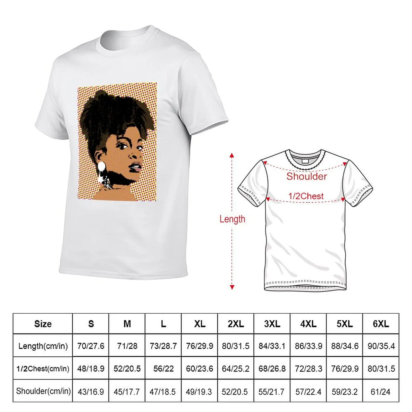 Фото Футболка Ari Lennox в стиле поп-арт, базовая, стандартного кроя, повседневная. №2