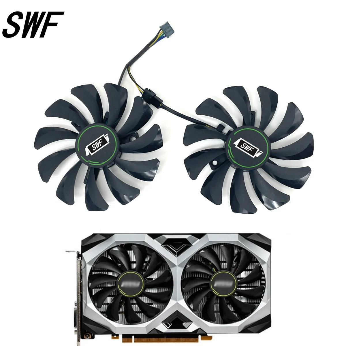 

NEW 2PCS/set 85MM HY-D09010SH HA9010H12SB-Z GPU Replacement Fan For MSI GTX 1660 1660TI RTX 2060 VENTUS Video Card Cooler Fan