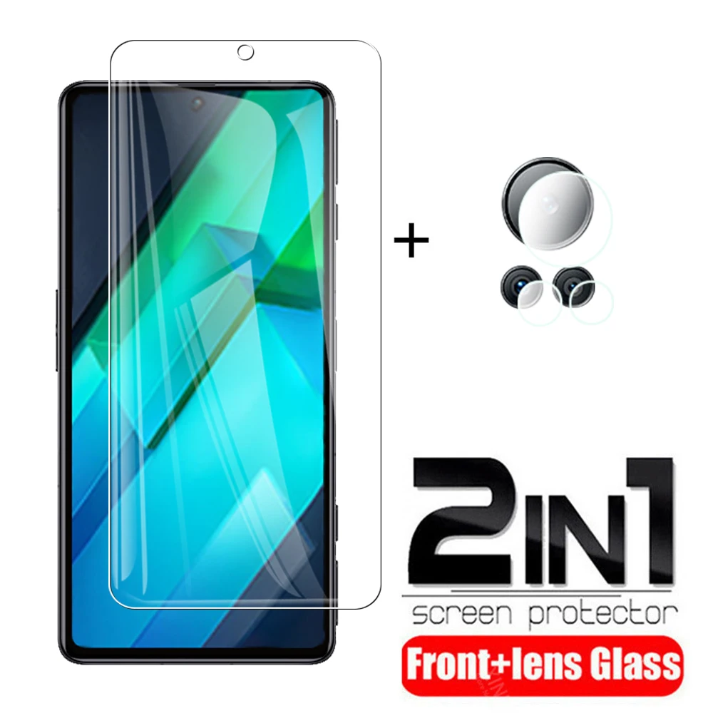 Чехол 2 в 1 из закаленного стекла для Infinix Note 12 VIP защитная пленка экрана Note12VIP 6 7