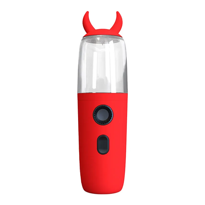 

Cute Devil Handheld Ultrasonic Mini Air Humidifier USB Rechargable Humidifier Portable Steam Face Humidifier Red