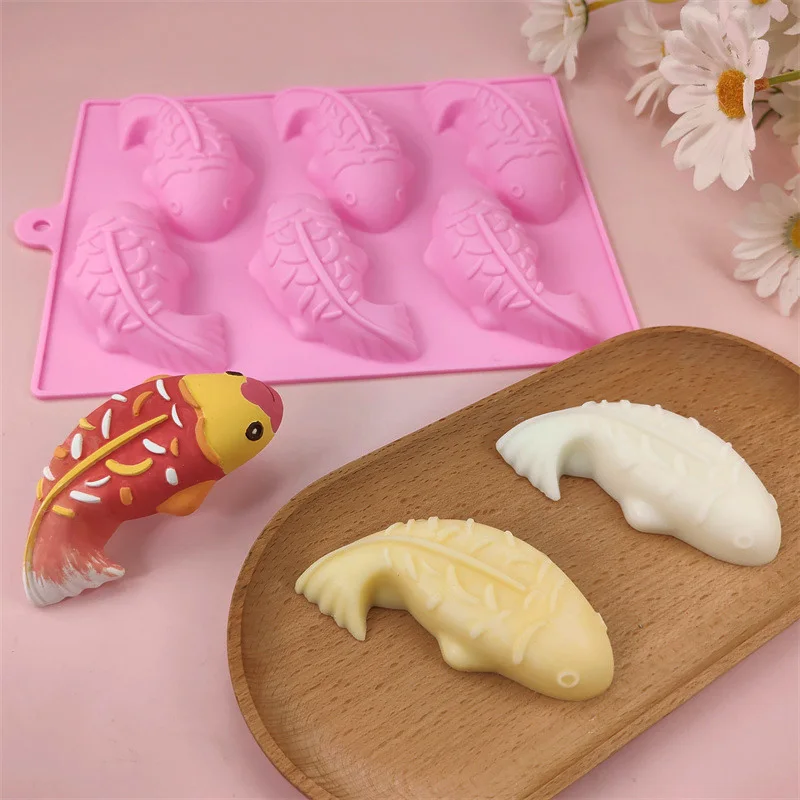 Силиконовая форма для рыбы кои в форме карпа принадлежности изготовления мыла