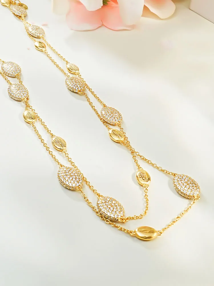 Матовое Ожерелье Из Стерлингового Серебра 925 Пробы В Богемном Стиле Женские