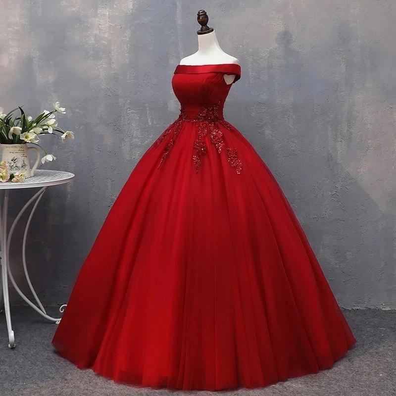 

ANGELSBRIDEP Бордовое платье Quinceanera Тюлевое 3D Цветочное платье для 15 лет милое 16-слойное вечернее бальное платье принцессы Лидер продаж