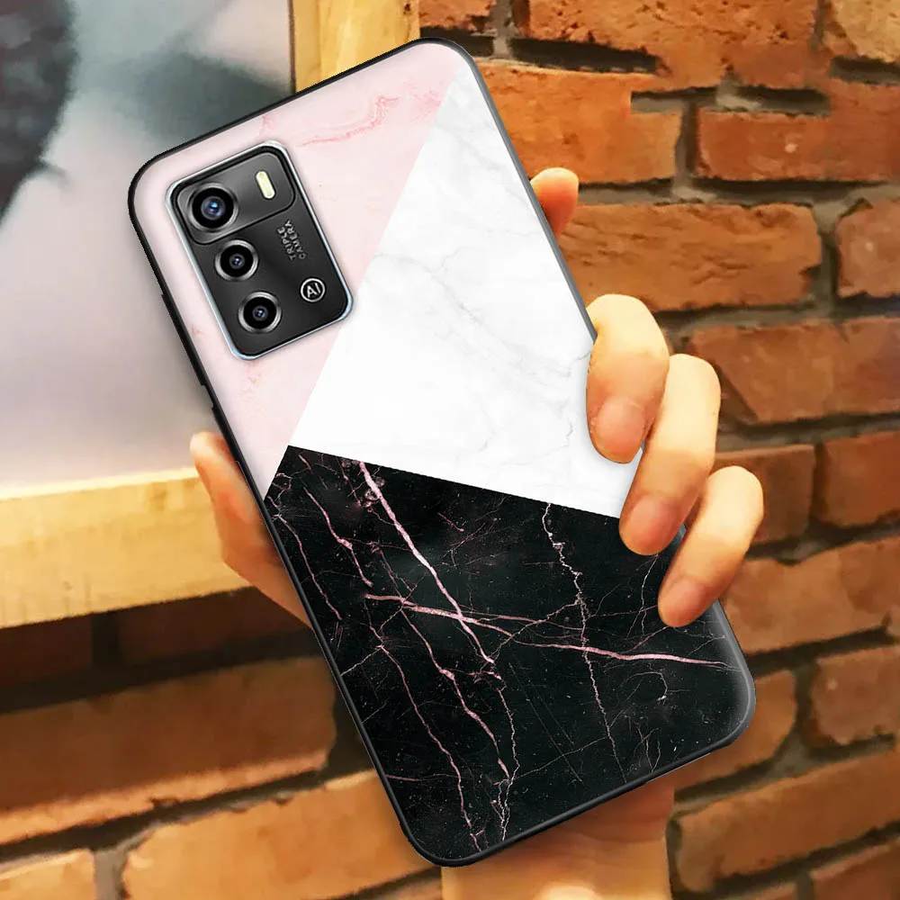 Для ZTE Blade A72 чехол A52 ударопрочный для телефона s BladeA72 A 72 52 Мраморный черный