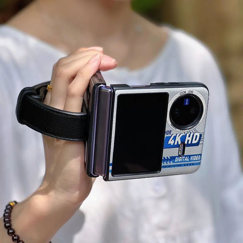 Pattern Folding Screen Portable Wristband Protective Leather Cover