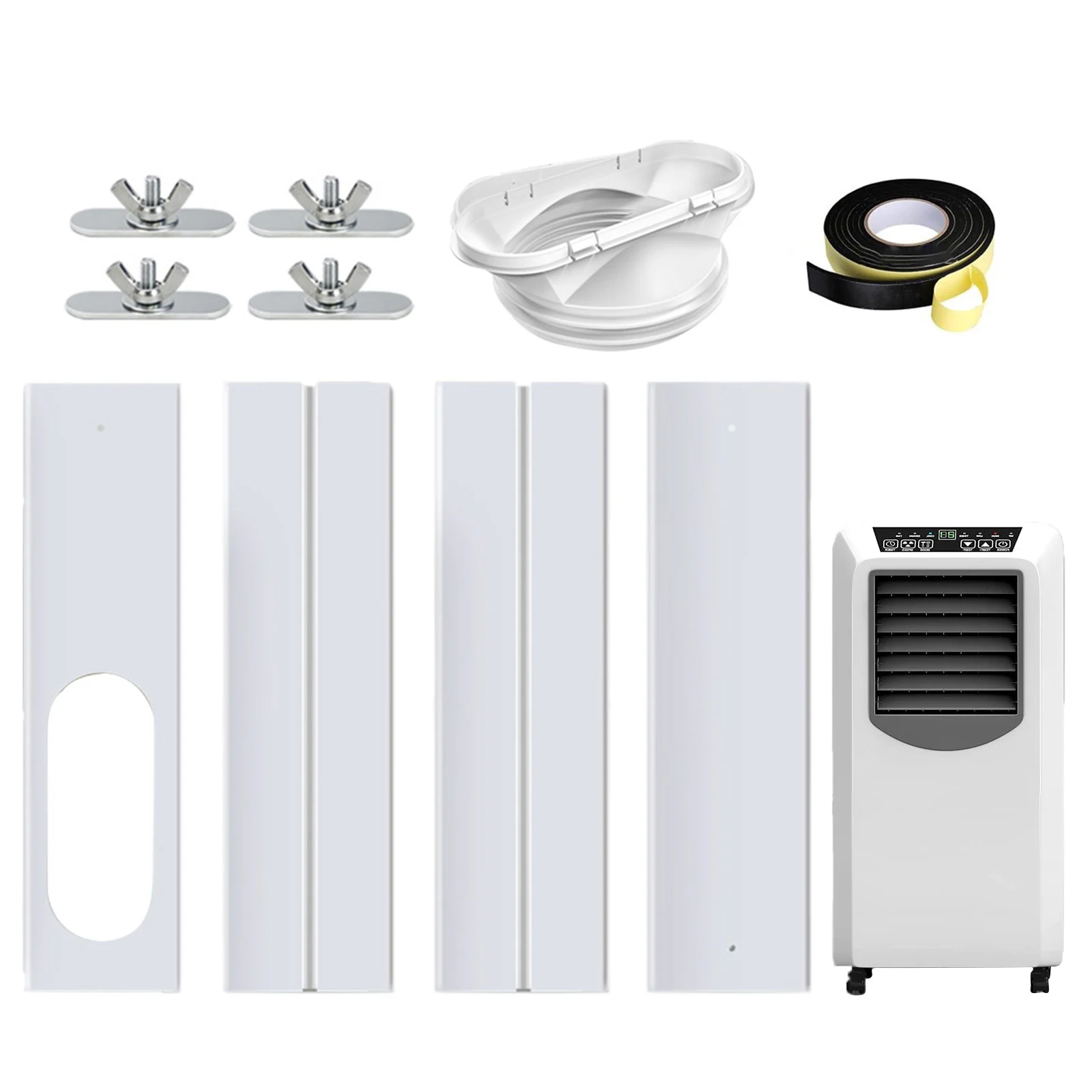 

AC Vent Kit AC Window Vent Kit Keep Air Fresh AC Vent Kit Seal For Sliding Window Universal Window Seal Kit Portable Air