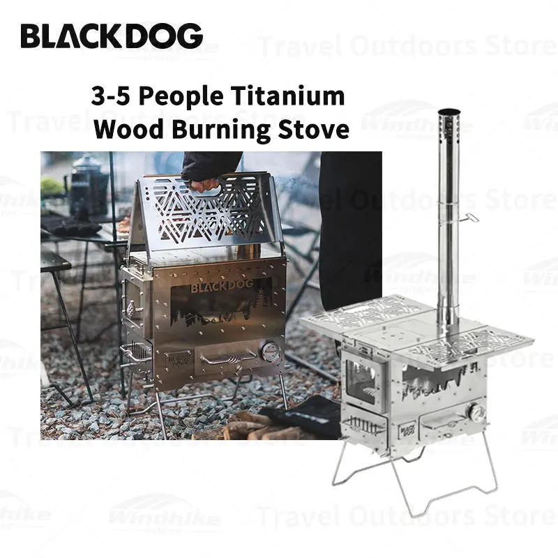

Naturehike-BLACKDOG Outdoor Titanium Wood Burning Stove Portable Multifunctional Camping Stove Tent Heating Stove
