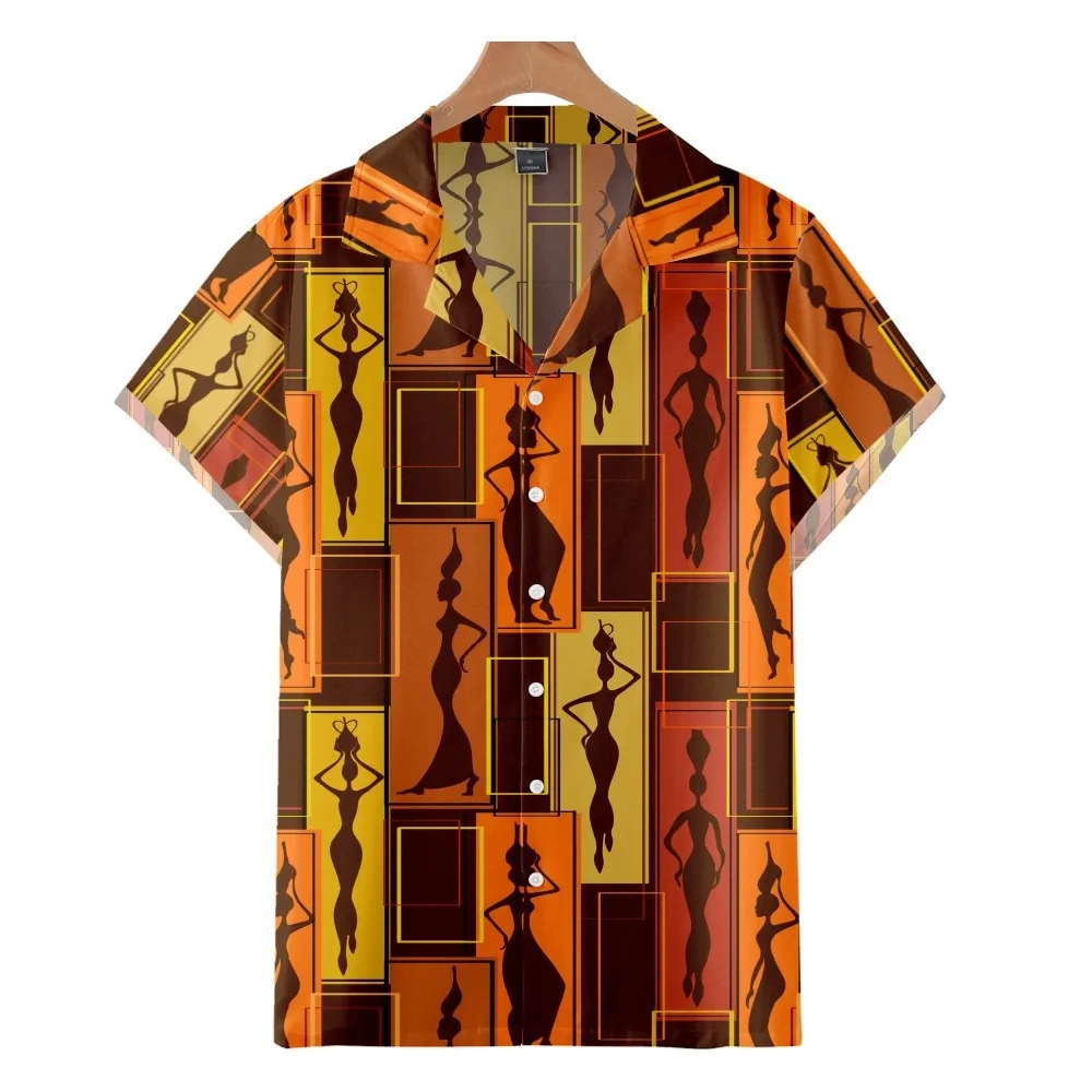 

2022 New Stripe 3D Creative Leisure Cuba Short Sleeve Shirt Travel Holiday Men's Shirt Mens Fashion Clothing Trends