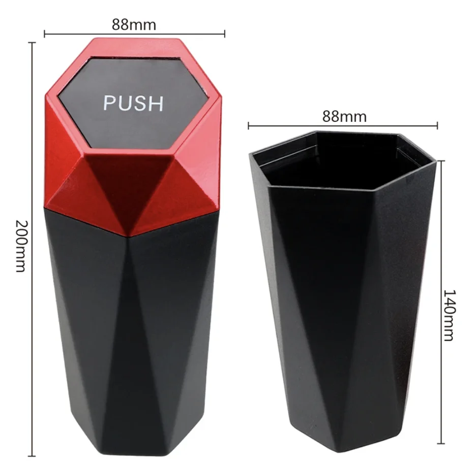 

Car Trash Can Vehicle Garbage Dust Case Storage Box ABS Portable Auto Dustbin MiNi Trash Bin vehicle Interior Accessorie For Car