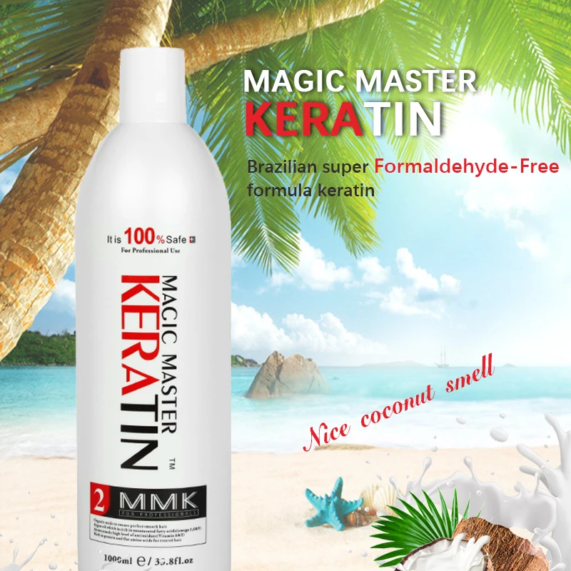 1000ml Without  Formalin Keratin Fresh Smelling Magic Master Keratin Brazilian Treatment Straighten and Smooth for Damaged Hair