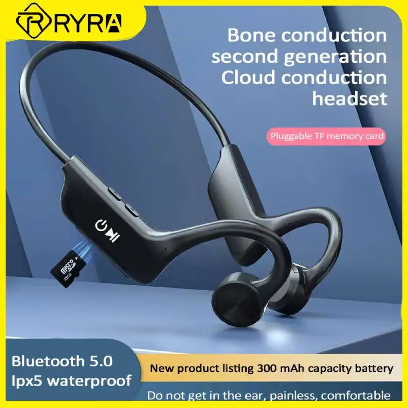 

RYRA TF Card Bone Conduction Earphones G8 Charging Sport Headphone WIFI V5.0 Wireless Earburds Waterproof Headset 300mAh Battery