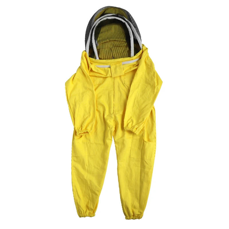 

Children Anti-Bee Suit Yellow Cotton Full Body Suit Jacket Protective Beekeeping Suit Little Kid Farm Visitor Protect Bee Suit