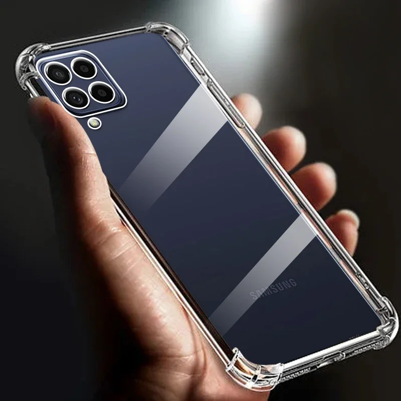 

Thickened Airbag Shockproof Clear Soft Tpu Phone Case For Samsung Galaxy M53 case 5g Transparent Back Cover M 53 cases 6.7"