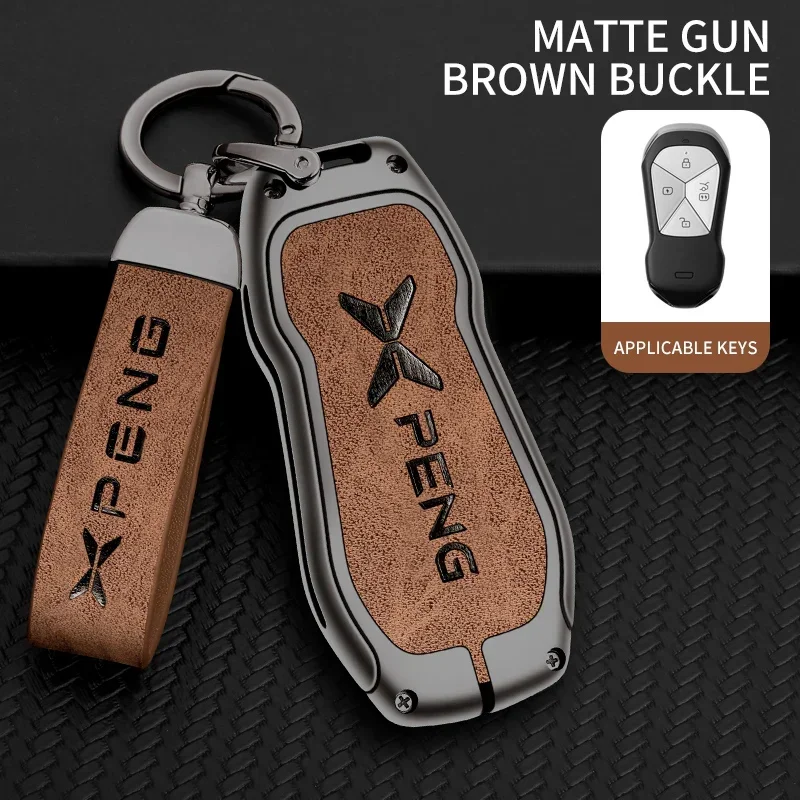 

Металлический автомобильный брелок для ключей, чехол для Xpeng Xiaopeng P5 P7 G9 G3i, держатель, внутренний брелок, кожаные аксессуары