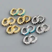 eh1215 circle diamond color diamond aobao zircon s925 silver earrings