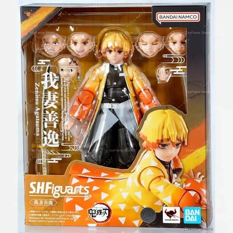 Фото В наличии: Фигурки Bandai S.H.Figuarts Demon Slayer: Kimetsu No Yaiba — Танджиро Камадо, Зеницу Азуна, Незуко Камадо, подвижные фигурки демонов №4