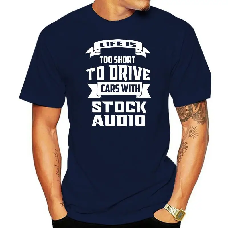 

Стильная футболка с надписью «Life is too short to car audio» (s-5xl)