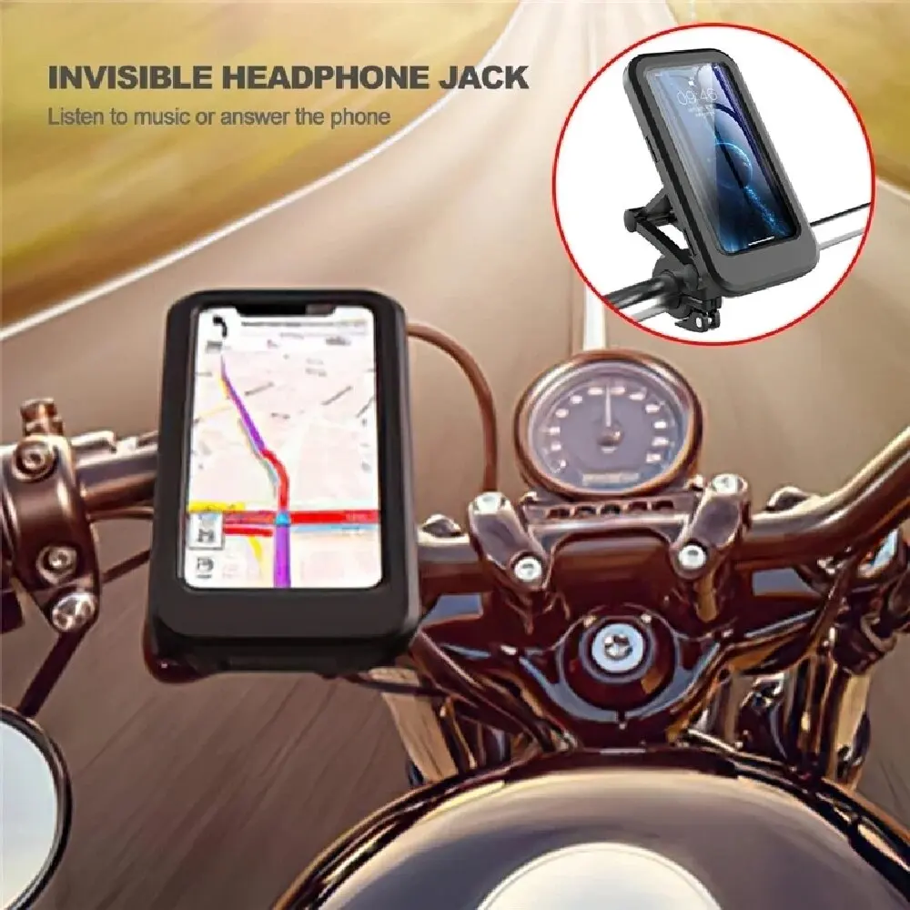 

Bike Phone Holder Adjustable Waterproof Universal Bike Motorcycle Handlebar Magnet Case Phone Support Holder Bag