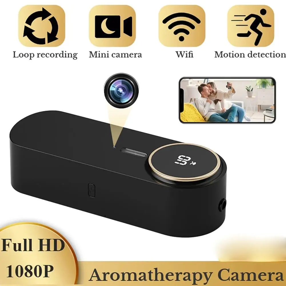 

Aroma Diffuser Camera 1080P HD Home Video Surveillance Camera Wifi P2P Night Vision Mini Camera Remote Monitoring Baby Monitor