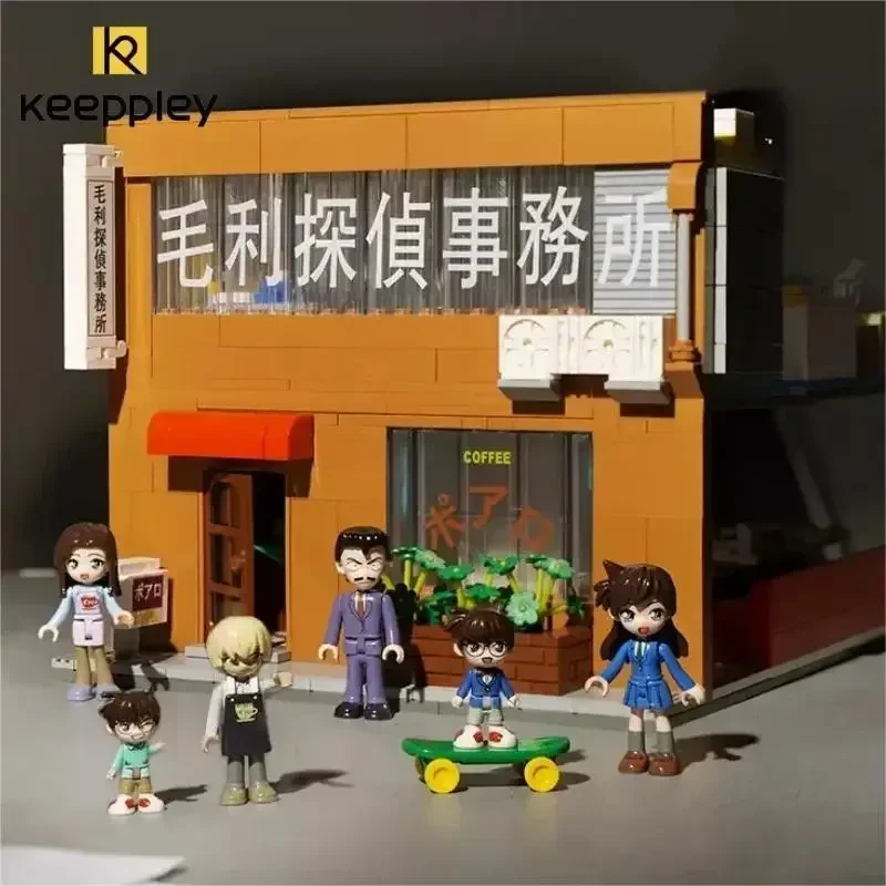 Оригинальный строительный блок Keeppley имя детектива Конан Маори детектив офис вид