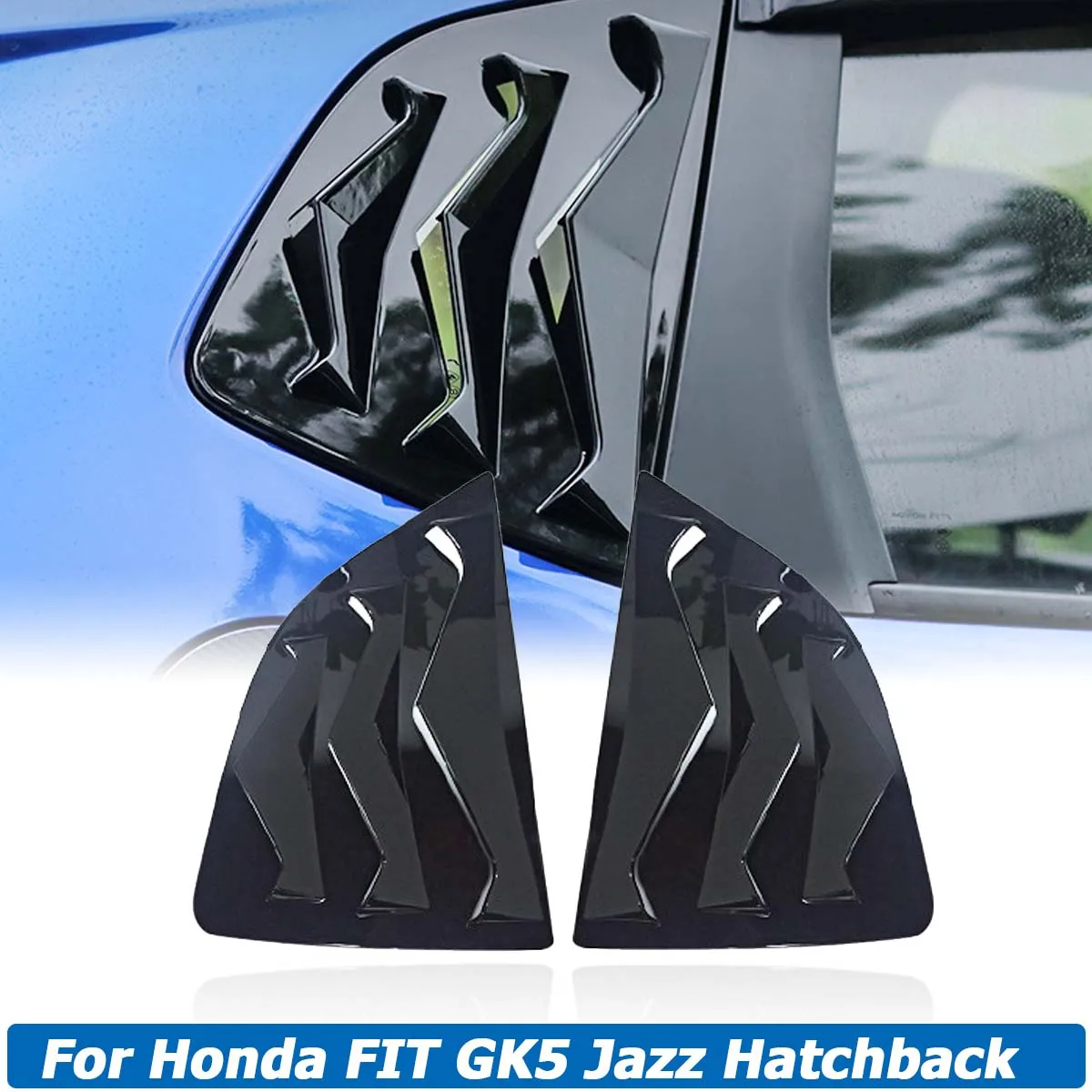 

Rear Side Window Scoop Quarter Louver Cover Air Vent Trim Sticker Car Accessories For Honda Jazz (FIT) GK5 2014-2019 Hatchback