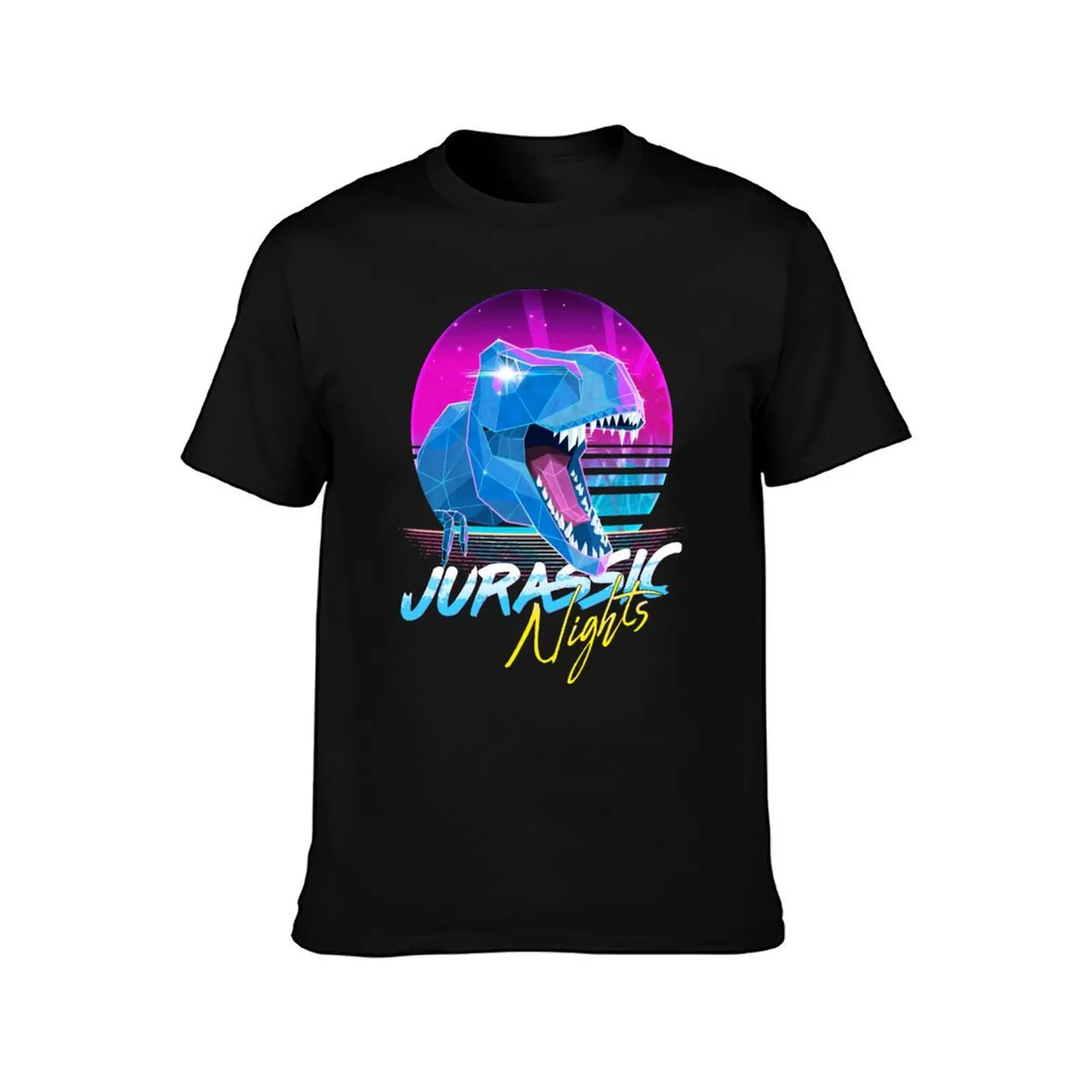Мужская футболка с принтом ADAD белая в виде надписи Jurassic Nights