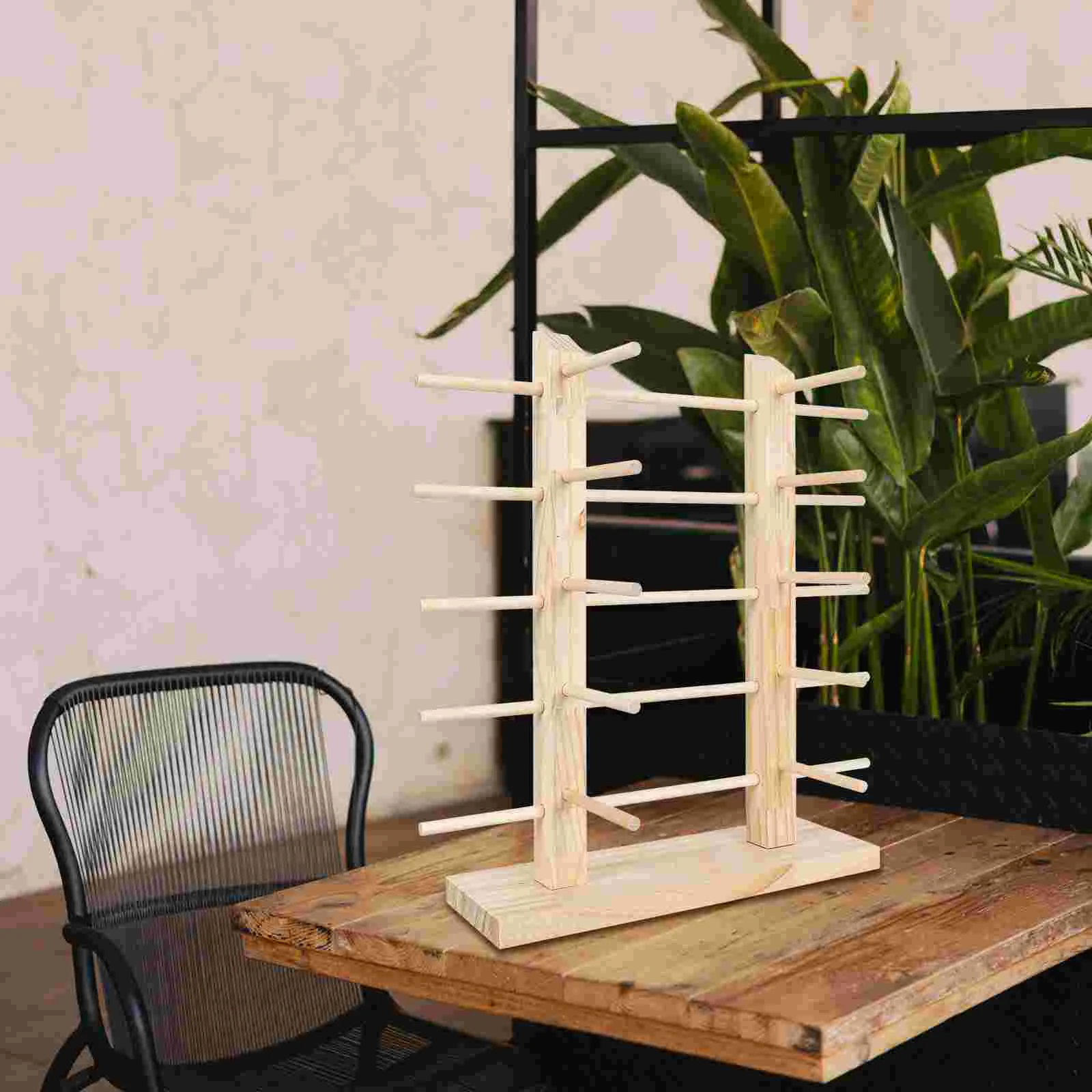 Нежная подставка для очков столешница 38x22 см изысканная стойка из массива дерева