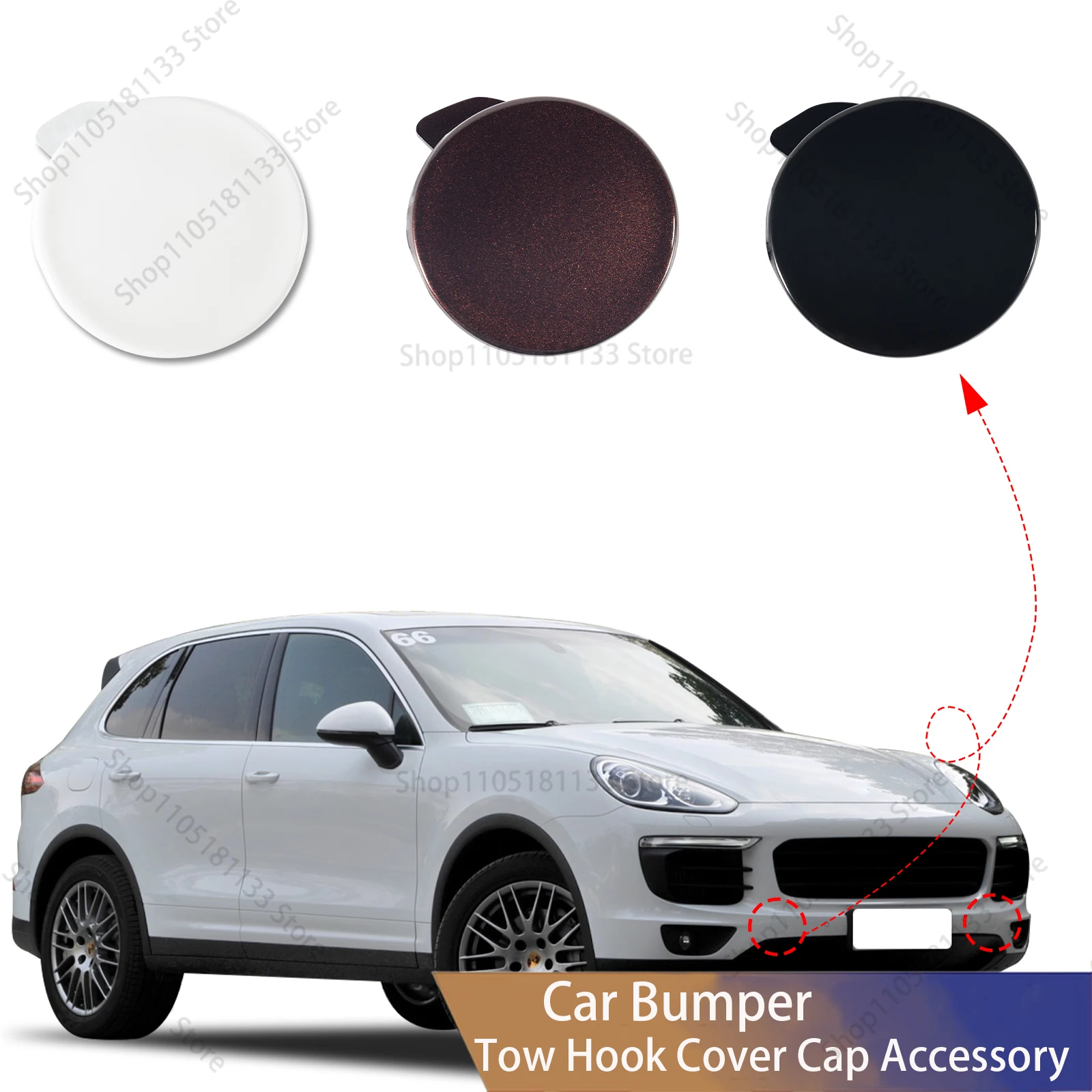Фото Для Porsche Cayenne 92A Base 2015-2018 крышка фаркопа переднего бампера 95850515640 Замена OE Премиум качество №1