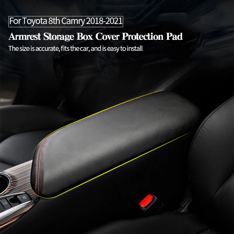 

Microfiber Leather Central Armrest Box Cover Armrest Box Car Sticker For Toyota Camry 8th 2018 2019 2020 2021