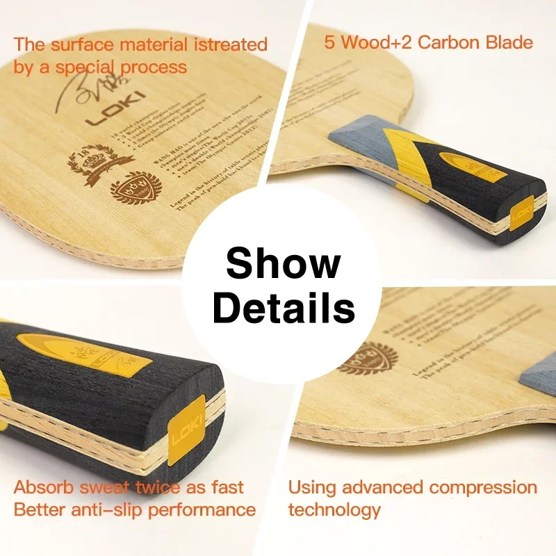 Локи 2024 упаковка обновленная ракетка для настольного тенниса Wang Hao Honor пинг-понга